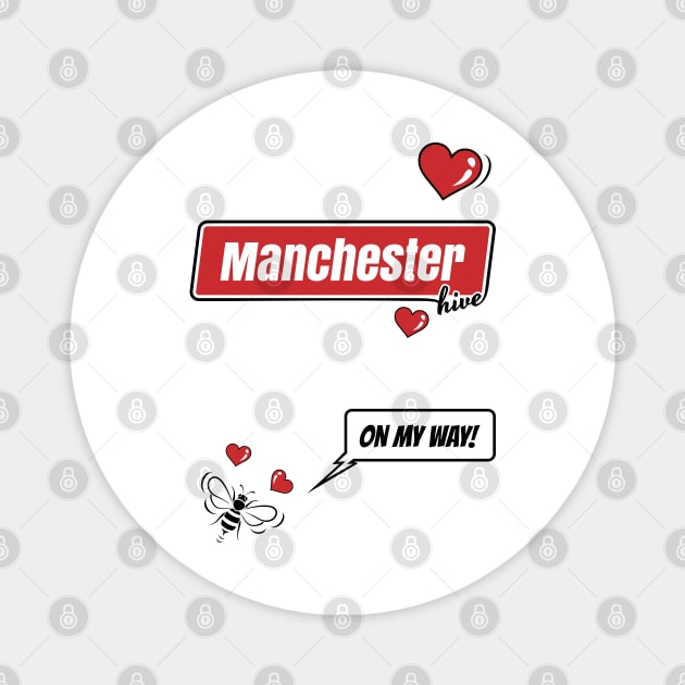 Manchester Hive | I Love Manchester Magnet by VISUALUV